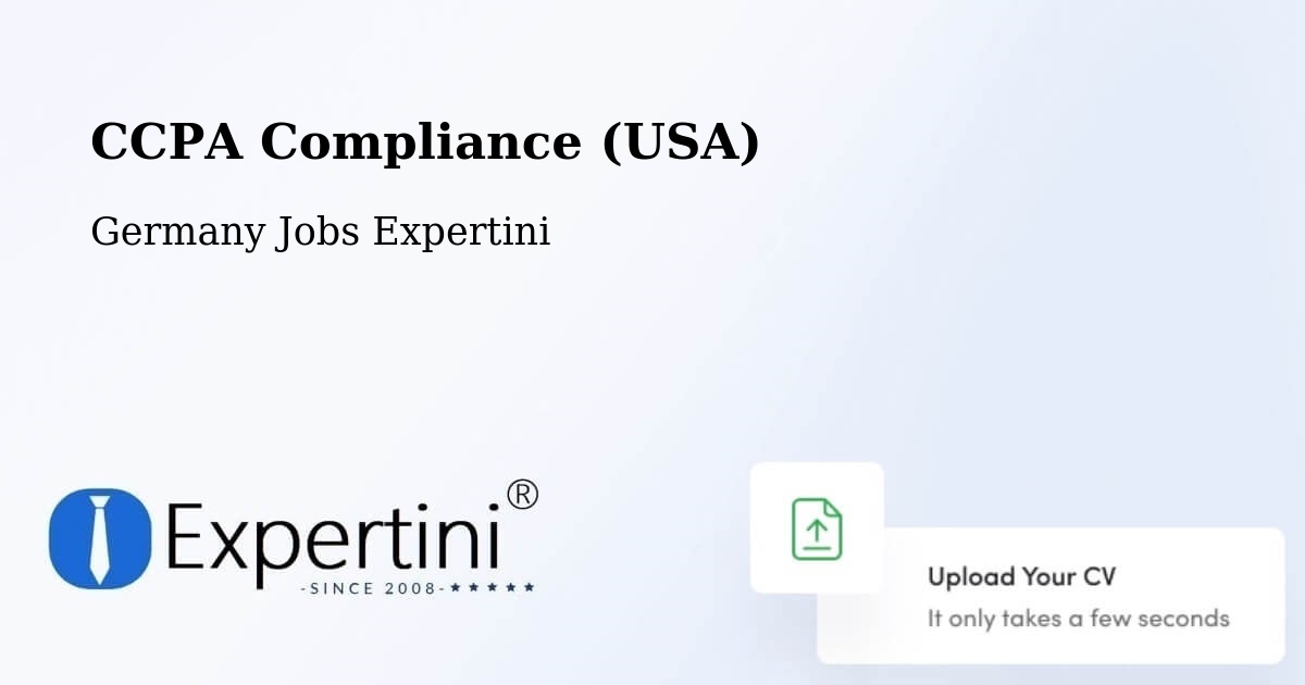 CCPA Privacy Rights & Compliance Notice – Attenweiler - Germany Jobs Expertini