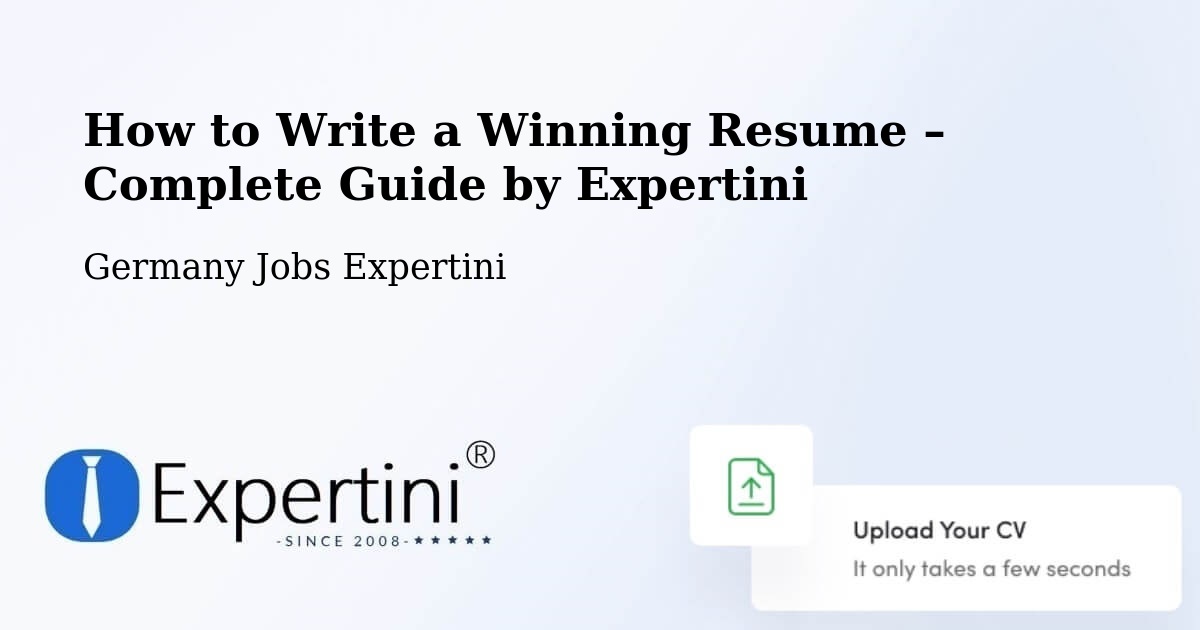 Resume Writing Guide for Job Seekers – Attenweiler - Attenweiler, Germany Jobs Expertini